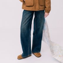 Vib's - Jeans droit taille basse denim dirty femme 32