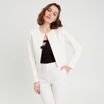 Vib's - Veste courte cintrée ecru femme 38
