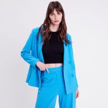 Veste blazer bleu femme taille 34