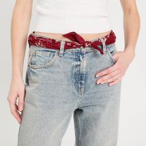 Foulard carré vieux rose femme taille TU