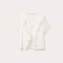 Blouse manches courtes ecru femme taille L