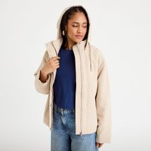 Vib's - Parka courte à capuche manches longues beige femme L