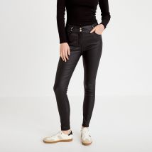 Vib's - Pantalon skinny enduit denim noir enduit femme 38