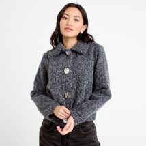 Vib's - Veste manches longues col tailleur gris foncé femme S