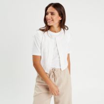 Gilet sans manches ecru femme taille 42