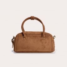 Sac aspect daim marron foncé femme taille TU