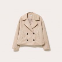 Vib's - Caban oversize en suédine beige femme L