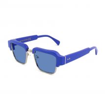 Sunglasses  Xlab Mod. fraser col. polished blue - silver / 6263 polarized blue Unisex Squadrata Blu