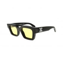 Sunglasses  Off-white Oeri008 virgil col. 1018 black yellow Unisex Squadrata Nero