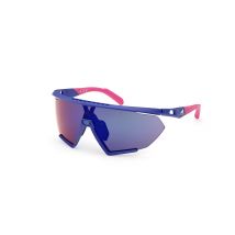 Sunglasses  Adidas sport Sp0071 cmpt aero li col. 91z Uomo Geometrica Blu opaco