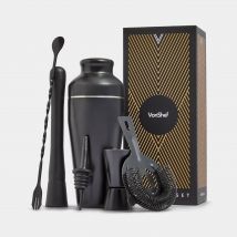 Parisian Black Cocktail Shaker Set 6pc