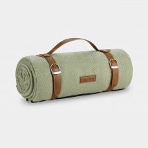Green Herringbone Waterproof Picnic Blanket