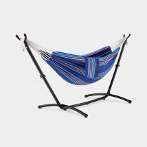 Ibiza 2 Person Blue & Red Hammock with Stand