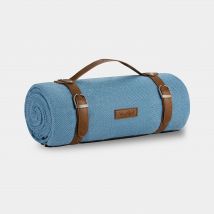 Blue Herringbone Waterproof Picnic Blanket