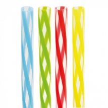 Kögler Mehrweg Jumbo Trinkhalme transparent bunt 100 Stück