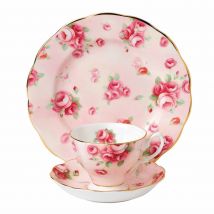 Royal Albert 100 Years of Royal Albert 1980 Rose Blush 3 Piece Set