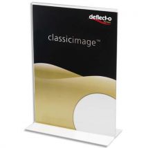 Porte affiche vertical droit Deflecto - double face - pour document A5