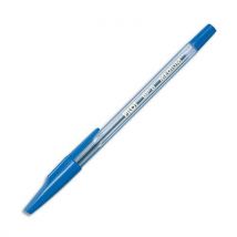 Stylo à bille Pilot BP-S - pointe moyenne - corps plastique cristal avec capuchon - bleu