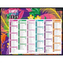 Calendrier - 32 x 42 cm - 7 mois par face - théme exotique
