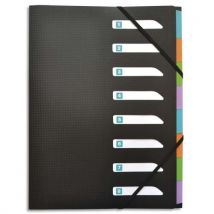 Trieur Elba Memphis en polypropylène - noir - 8 compartiments