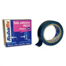 Toile adhésive Rubafix plastifiée et imperméable rouleau de 19mmx 3m - bleu