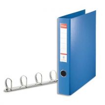 Classeur 4 anneaux en D - couverture rigide polypropylène - dos 6 cm - A4 - bleu