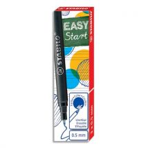 Boîte de 3 recharges pour roller STABILO Easy original - pointe 0,5 mm - bleu - Lot de 24