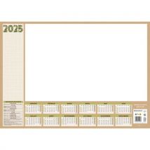 Sous-mains perpétuel en papier recyclé, grille perpétuelle, format 38,5 x 54 cm, 25 feuillets Natura CBG