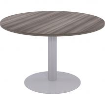 Table Modulaire ronde - piètement tulipe aluminium - plateau cèdre