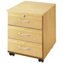 Caisson mobile Bois Kube 2 - hêtre - 3 tiroirs