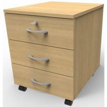 Caisson mobile Bois 3 tiroirs Kube 2 - Chêne