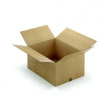 Caisse américaine RAJA carton double cannelure - L.int. 78 x l.58 x h.40 cm - Kraft brun - Lot de 5