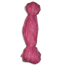 Bobine de 50g de raphia végétal Pw International - longueur non standardisée de 1 à 1,20m - rose tyrien