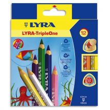 Etui de 12 crayons de couleur Lyra Triple One couleurs assorties