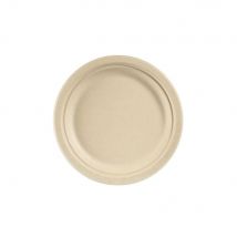 Ecoecho dîner assiette recyclable écru 50 x 22 cm - paquet 50 unités