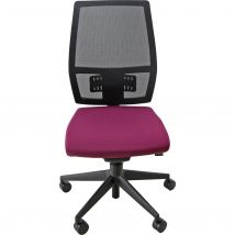 Siège de bureau Mélania- maille filet , tissu prune