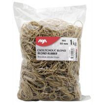 Elastique 80 X 1,5 Mm Sign En Caoutchouc Blond De Qualité Supérieure - Sachet De 1 Kg