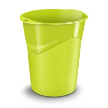 Corbeille à papier Cep Gloss 280 G - 14 litres - 305 x 290 x 334 mm - polypropylène - anis