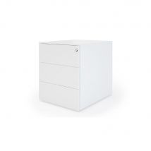 Caisson mobile métal Classic - 3 tiroirs - Blanc