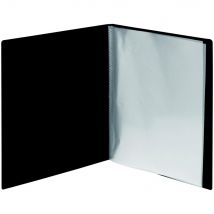 Porte-vue avec pochette de tranche - A4 - 100 pochettes - noir - Lot de 6