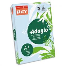 Papier couleur Adagio - teinte pastel - 80 g - A3 - bleu - Ramette Papier de 500 feuilles