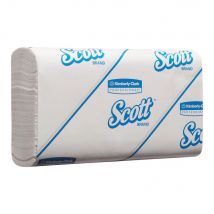 Serviettes en papier pliées Slimfold - simple épaisseur - enchevêtrées - 110 feuilles - 190 mm - blanc - carton 16 x 110 feuilles