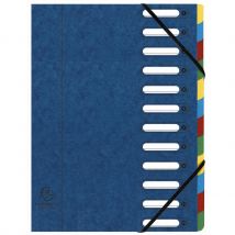 Trieur Exacompta Harmonika Nature Future avec dos extensible à soufflet et fenêtres prédécoupées 600 feuilles A4 12 compartiments 24 x 32 cm Carton 
