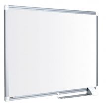 Tableau blanc Bi-Office Maya New Generation - surface en acier laqué - magnétique - cadre en aluminium gris - 1 200 x 900 mm