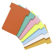 Paquet de 100 fiches "T" planning T2 jaune - paquet 100 unités