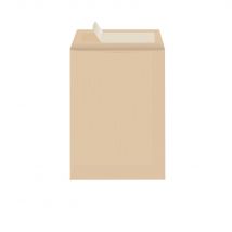 Pochette kraft B5 Raja - 176 x 250 mm - 90 g - sans fenêtre - bande autoadhésive - boîte 500 unités