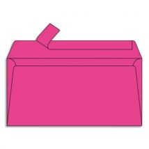 Enveloppes Pollen de Clairefontaine - format DL 110 x 220 mm - fuschia - 5575 - paquet de 20 enveloppes