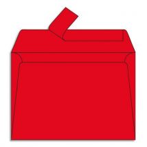 Enveloppe Pollen de Clairefontaine - format 114 x 162 mm - rouge groseille - 5586 - paquet de 20