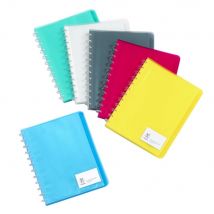 Porte vues Géode A4 Viquel - Polypropylène - 30 pochettes - 60 vues - Assortis - Lot de 12
