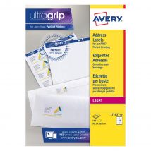 Étiquettes courrier pour imprimantes laser Avery - 99,1 x 38,1 mm - 40 feuilles - 14 Étiquettes par feuille - auto-adhésives - blanc - paquet 560 